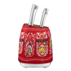 Набір ножів SMEG Dolce&Gabbana, 6 ножів із підставкою, червоний