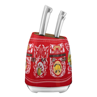 Набір ножів SMEG Dolce&Gabbana, 6 ножів із підставкою, червоний