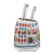 Набір ножів SMEG Dolce&Gabbana, 6 ножів із підставкою, білий