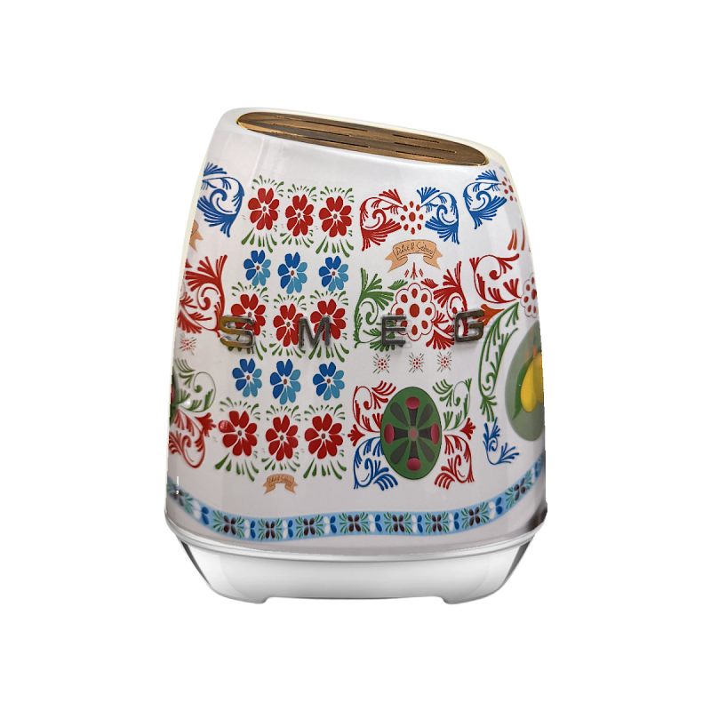 Набір ножів SMEG Dolce&Gabbana, 6 ножів із підставкою, білий
