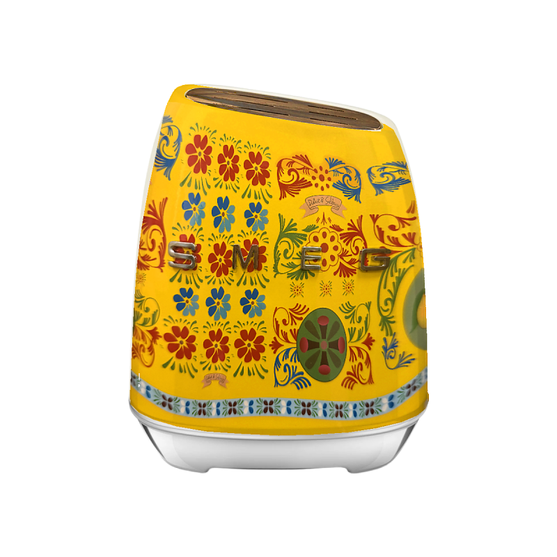 Набір ножів SMEG Dolce&Gabbana, 6 ножів із підставкою, жовтий