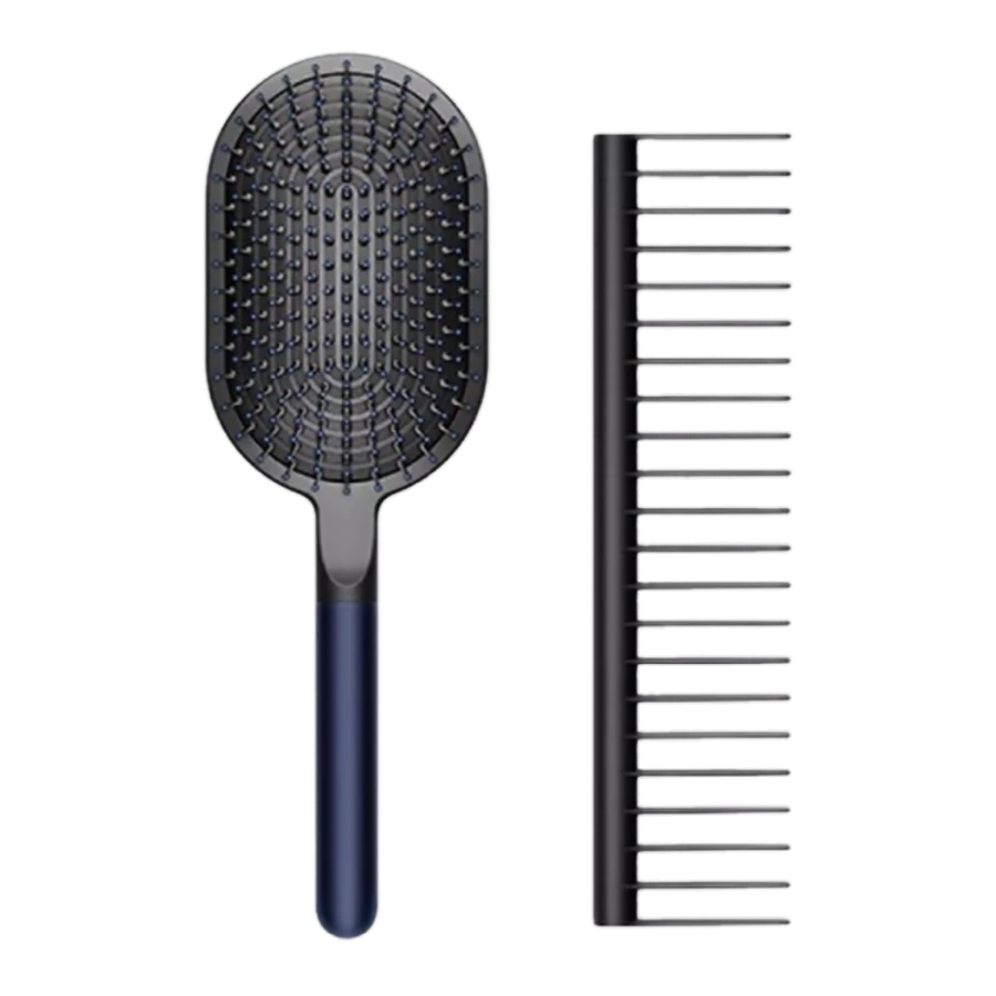 Dyson Designed Paddle Brush and Detangling Comb Prussian Blue/Black, набір щіток