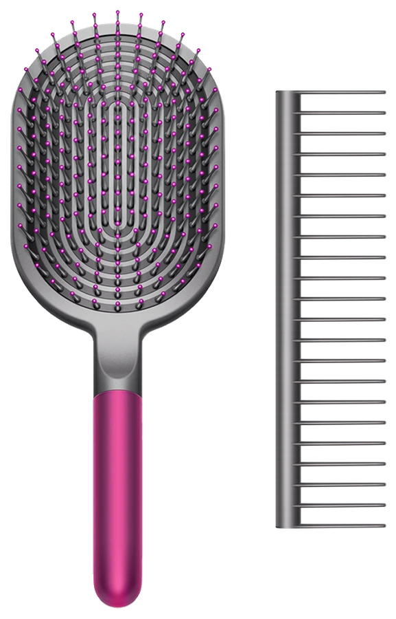 Dyson Designed Paddle Brush and Detangling Comb Fuchsia/Black — набір щіток