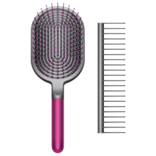 Комплект щітки та гребінця Dyson Designed Paddle Brush and Detangling Comb Fuchsia/Black