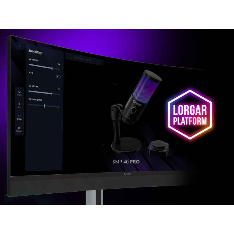 Мікрофон Lorgar SMP40 RGB Black (LRG-SMP40-BK)