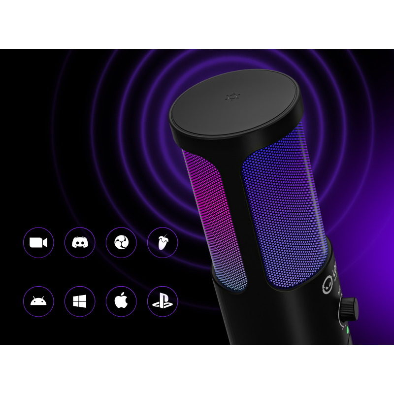 Мікрофон Lorgar SMP40 RGB Black (LRG-SMP40-BK)
