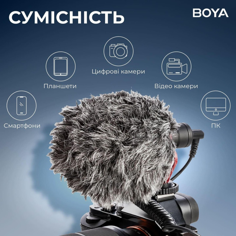 Мікрофон для камери Boya BY-MM1+ (BY-MM1+)
