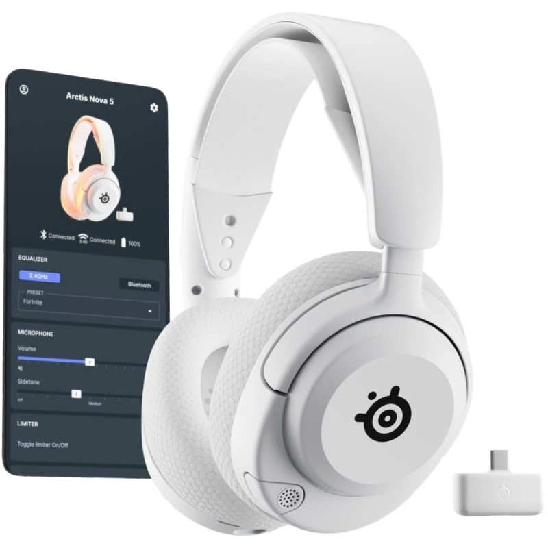 Ігрова гарнітура SteelSeries Arctis Nova 5 Wireless MultiPlatform White (61671)