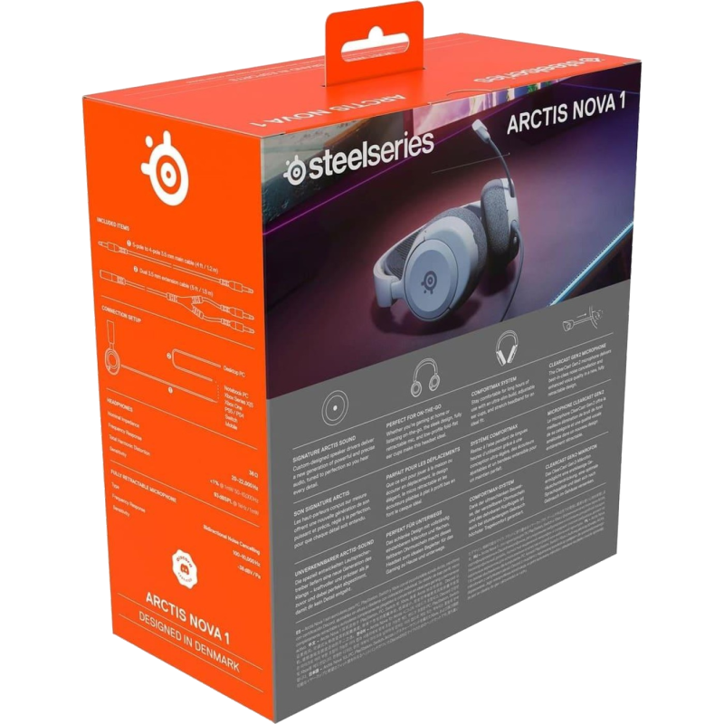 Ігрова гарнітура SteelSeries Arctis Nova 1 White (61607)