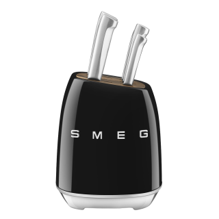 Набір кухонних ножів із підставкою SMEG, чорний, 7 предметів