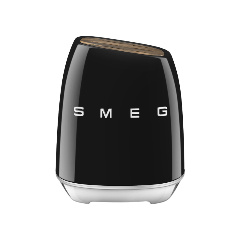 Набір кухонних ножів із підставкою SMEG, чорний, 7 предметів