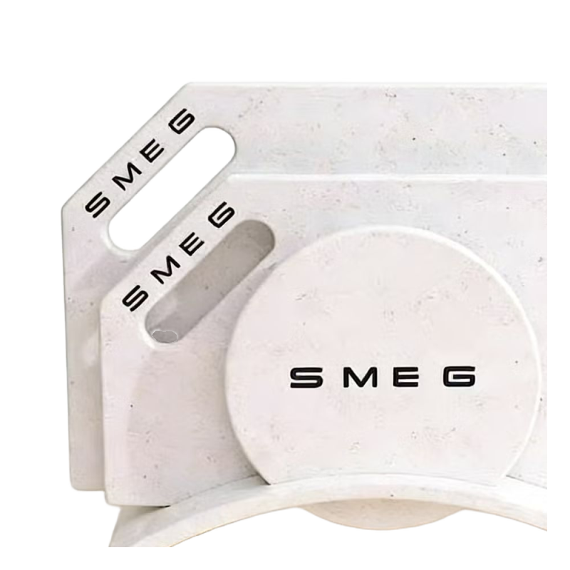 Комплект керамічних дошок із підставкою SMEG, мармуровий ефект