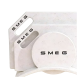 Комплект керамічних дошок із підставкою SMEG, мармуровий ефект