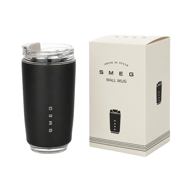 Термочашка для напоїв SMEG, чорна, 320 мл