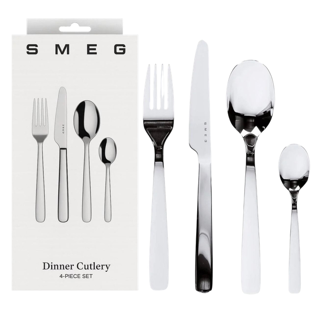 Комплект столових приладів SMEG Dinner Cutlery, 4 предмети, на 1 особу