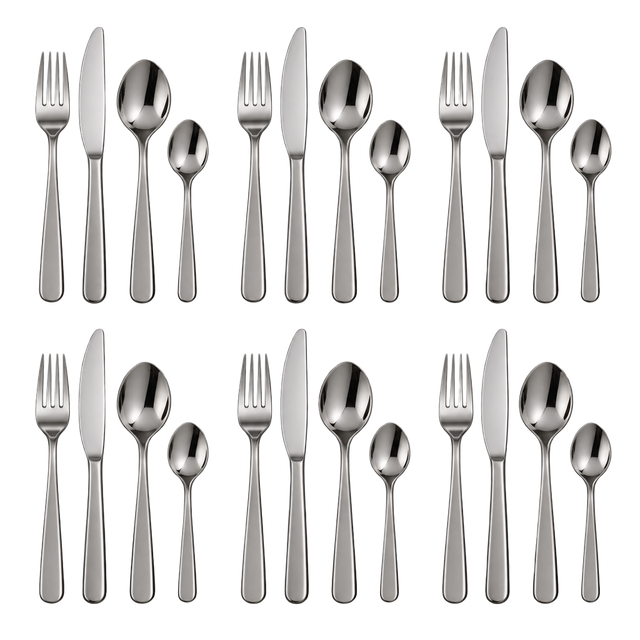 SMEG Cutlery Caddy з 24 приборами на 6 осіб, блакитний