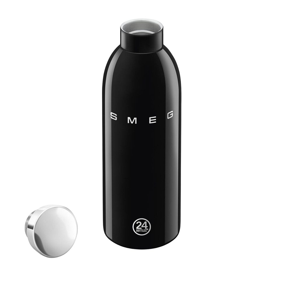 Пляшка-термос SMEG × 24Bottles Clima WBF01BL, чорна, 500 мл