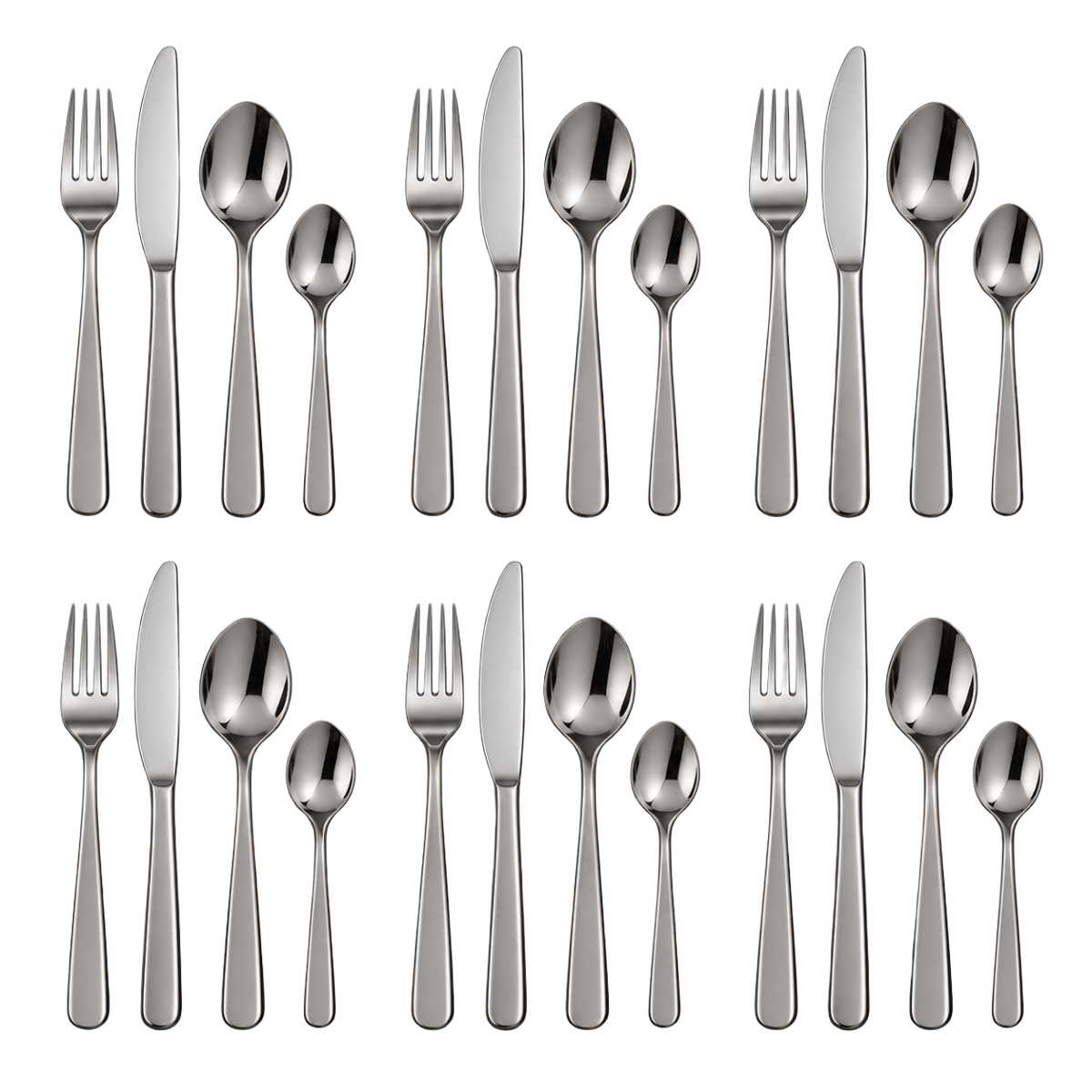 SMEG Cutlery Caddy з 24 приборами на 6 осіб, блакитний